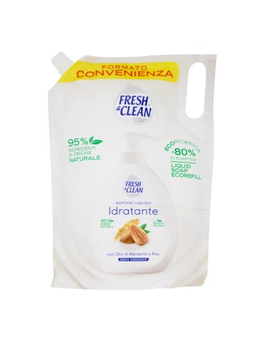 offerta Fresh & Clean Eco Ricarica Sapone Liquido Idratante Olio di Mandorla e Riso 1000 ml