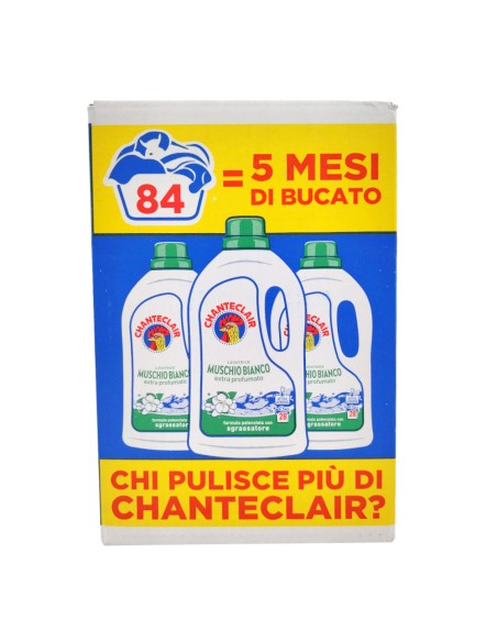 offerta Chanteclair Maxi Offerta 84 Lavaggi 3 Pezzi Detersivo Lavatrice Muschio Bianco