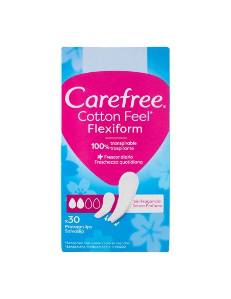 offerta Carefree Cotton Feel Flexiform Salvaslip Senza Profumo Freschezza Quotidiana 30 Pz