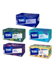 Tempo Light Family Box Veline Limited Edition 3 Veli Biodegradabili 120 Pz
