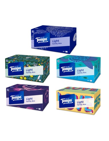 offerta Tempo Light Family Box Veline Limited Edition 3 Veli Biodegradabili 120 Pz