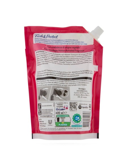 offerta Coccolino Fresh & Protect Ricarica Ammorbidente Fiori di Tiaré e Frutti Rossi 600 ml