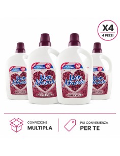 Mon Amour Ammorbidente Concentrato Lavatrice Fragranza Ninfea Viola 3 L X4 Pezzi