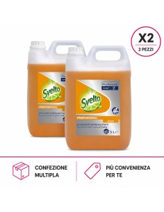Svelto Professional Detergente Manuale Piatti Fragranza Aceto Triplo Potere 5 L X2 Pezzi