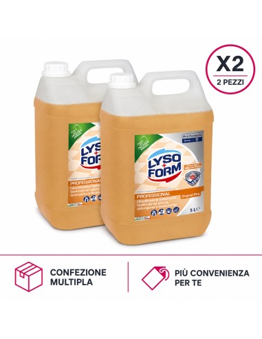 offerta Lysoform Professional Pro Formula Detergente Disinfettante Greggio Original Plus 5 L X2 Pezzi