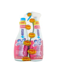 Ace Candeggina Più +Mousse Spray con Ricarica  Zero Schizzi 690 ml