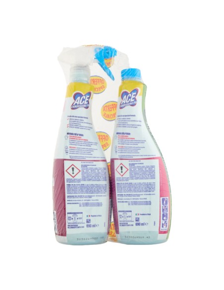 offerta Ace Candeggina Più +Mousse Spray con Ricarica  Zero Schizzi 690 ml
