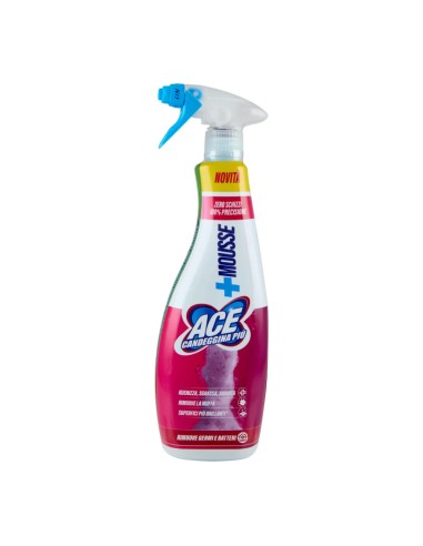 offerta Ace Candeggina Più Spray +Mousse  Zero Schizzi Igienizza Sgrassa Sbianca 690 ml