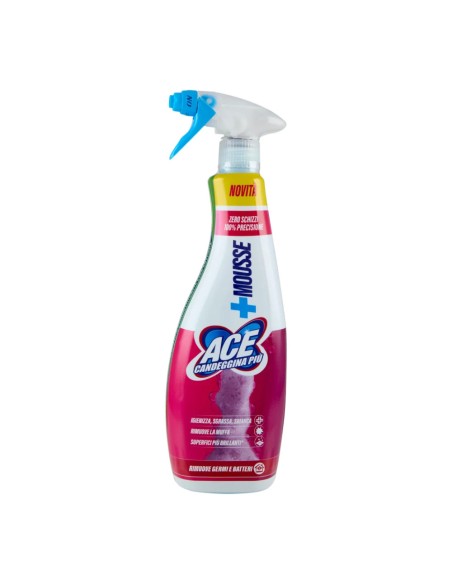 offerta Ace Candeggina Più Spray +Mousse  Zero Schizzi Igienizza Sgrassa Sbianca 690 ml
