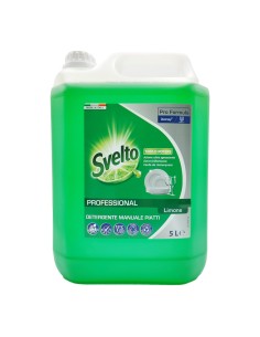 Svelto Professional Detergente Manuale Piatti Fragranza Limone Triplo Potere 5 L