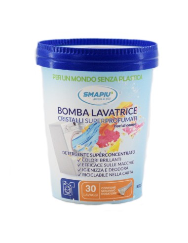 offerta Smapiù Bomba Lavatrice Cristalli Superprofumati Detergente Fiori di Campo 500 g