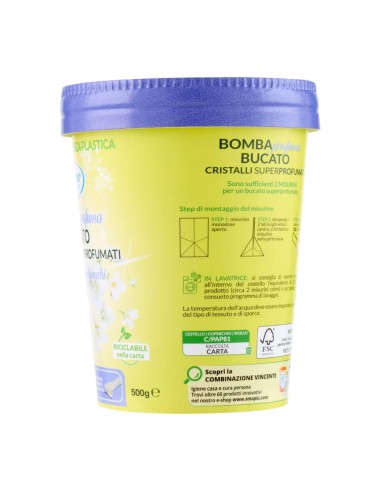 offerta Smapiù Bomba Profuma Bucato Cristalli Superprofumati Sinfonia di Fiori Bianchi 500 g