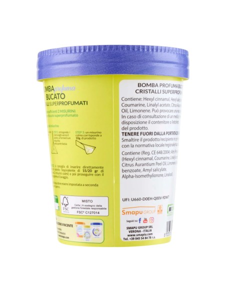 offerta Smapiù Bomba Profuma Bucato Cristalli Superprofumati Sinfonia di Fiori Bianchi 500 g