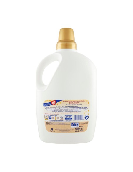 offerta Mon Amour Ammorbidente Concentrato Lavatrice Fragranza Oro Argan 3 L