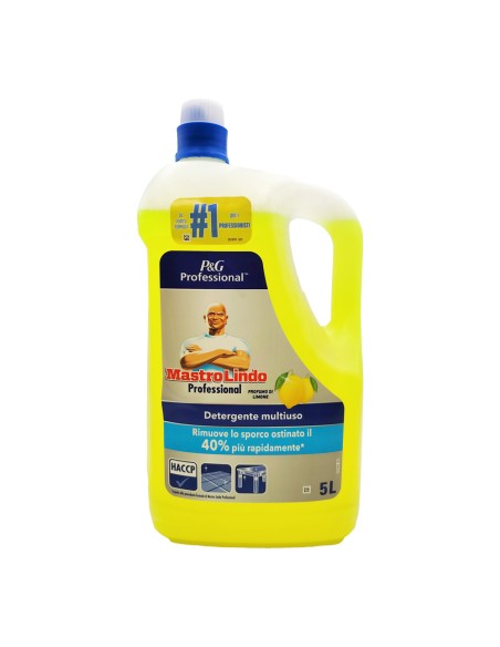 offerta Mastro Lindo Professional Detergente Multiuso per Superficie Dure Fragranza Limone 5 L