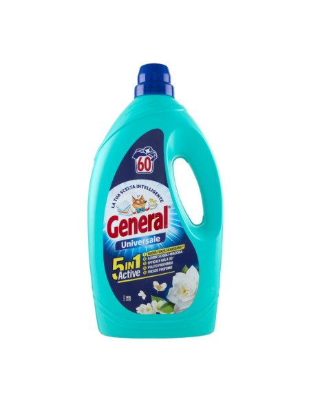 offerta General Detersivo Liquido Universale 5in1 Fragranza Fresco Profumo 60 lavaggi