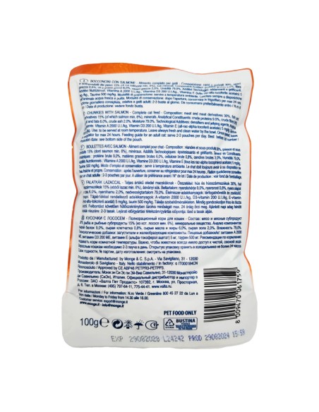 offerta LeChat Excellence Adult Cibo Umido per Gatti Bocconcini con Salmone 100 g