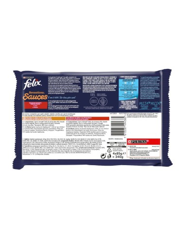 offerta Purina Felix Sensations Sauces Cibo Umido per Gatti Tacchino con Manzo in Salsa 4x85 g SCADENZA 30/11/2026