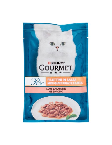 offerta Purina Gourmet Perle Cibo Umido per Gatti Filetti in Salsa con Salmone 85 g SCADENZA 30/11/2026