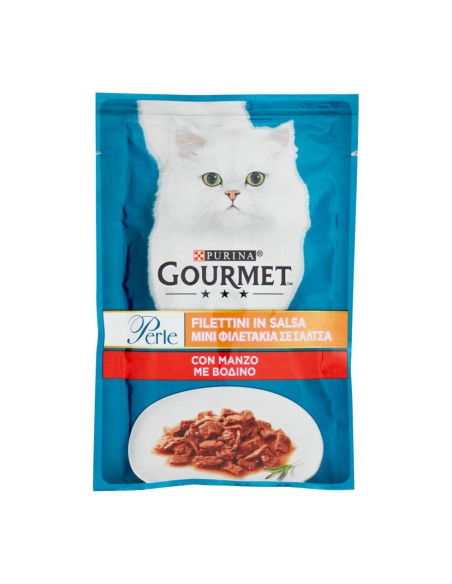 offerta Purina Gourmet Perle Cibo Umido per Gatti Filetti in Salsa con Manzo 85 g SCADENZA 31/10/2026