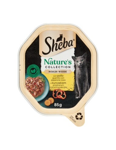 offerta Sheba Nature's Collection Cibo Umido per Gatti Pollo Guarnito con Peperone Rosso 85 g SCADENZA 06/11/2026
