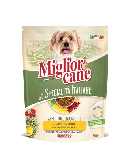 offerta Morando Migliorcane Le Specialità Italiane Crocchette con Pollo e Piselli 800 g SCADENZA 15/10/2026