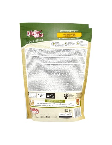 offerta Morando Migliorcane Le Specialità Italiane Crocchette con Pollo e Piselli 800 g SCADENZA 15/10/2026
