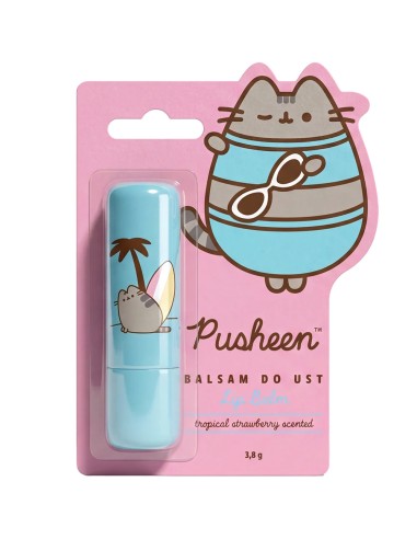 offerta Pusheen Balsamo Labbra Protettivo Fragranza Fragola Tropicale Blu 3,8 g