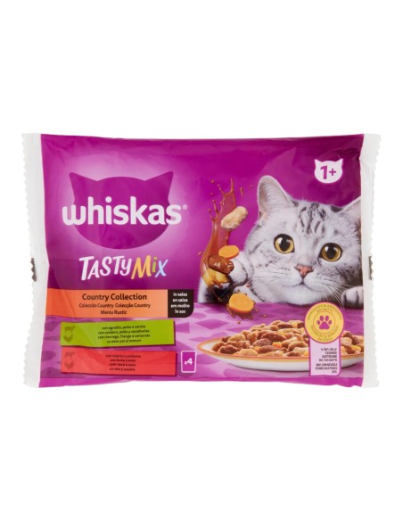 offerta Whiskas+1 Tasty Mix Cibo Umido Gatti Country Collection 4x85 g