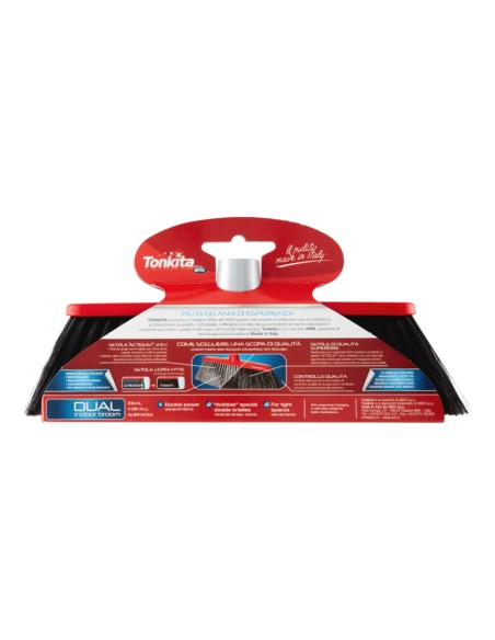 offerta Tonkita Scopa Dual per Interni Doppia Faccia Antipolvere Senza Manico 1 Pz