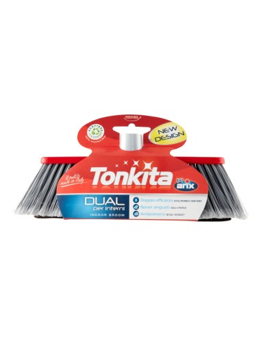 offerta Tonkita Scopa Dual per Interni Doppia Faccia Antipolvere Senza Manico 1 Pz