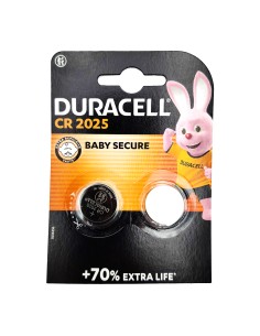Duracell CR 2025 Batterie a Bottone 3V Litio 2 Pz