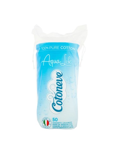 offerta Cotoneve Aqua Life Dischetti Maxi Tondi Levatrucco 100% Puro Cotone 50 pz