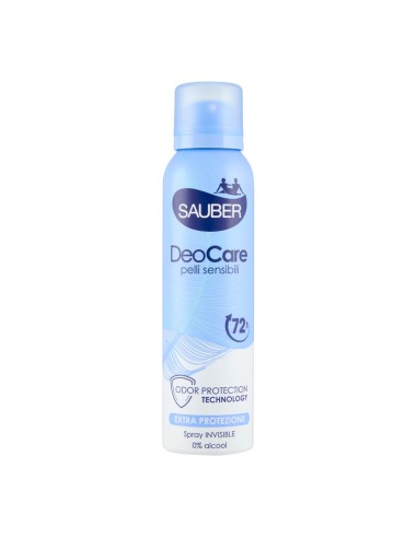 offerta Sauber DeoCare Pelli Sensibili Spray Invisibile 72h 150 ml