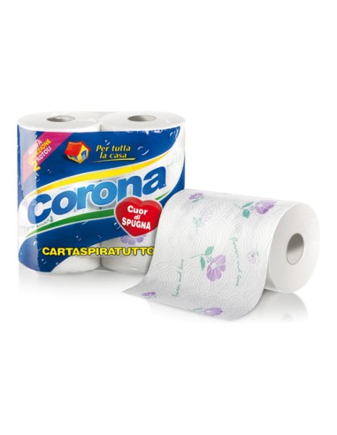 offerta Corona CartaSpiratutto Cuor di Spugna 2 Rotoli