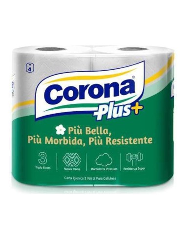 offerta Corona Plus+ Carta Igienica 3 Veli - 4 Rotoli
