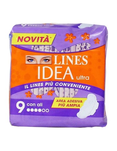 offerta Lines Idea Ultra con Ali Assorbenti 9 Pezzi