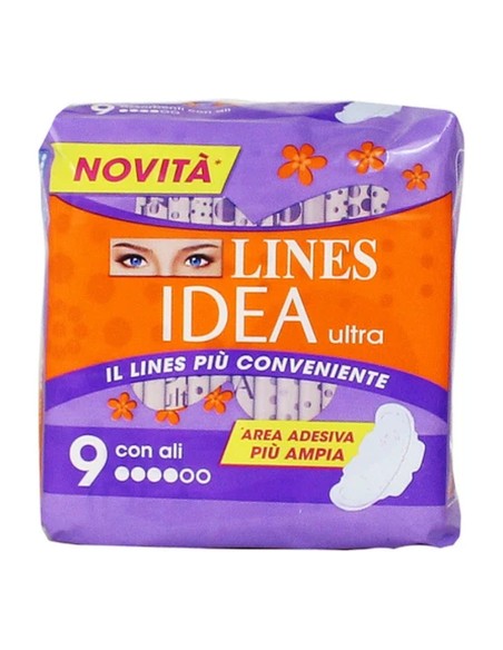 offerta Lines Idea Ultra con Ali Assorbenti 9 Pezzi
