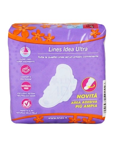 offerta Lines Idea Ultra con Ali Assorbenti 9 Pezzi