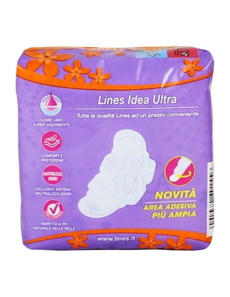 offerta Lines Idea Ultra con Ali Assorbenti 9 Pezzi
