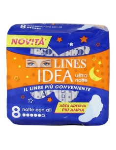 Lines Idea Ultra Notte con Ali 8 Assorbenti
