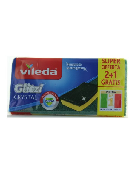 offerta Vileda Glitzi Crystal Spugne Abrasive 3 Pezzi