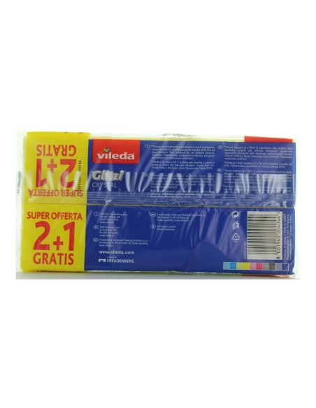 offerta Vileda Glitzi Crystal Spugne Abrasive 3 Pezzi
