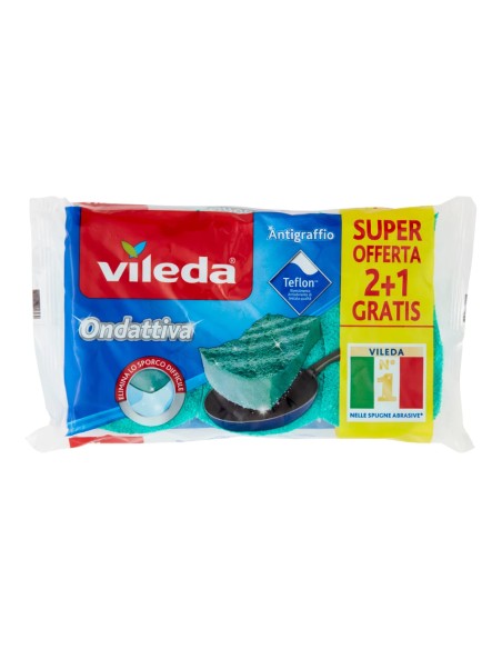 offerta Vileda Ondattiva Spugne Antigraffio 3 Pezzi