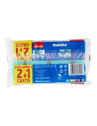 offerta Vileda Ondattiva Spugne Antigraffio 3 Pezzi