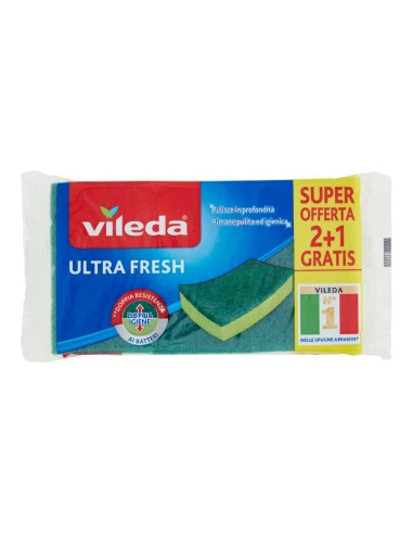 offerta Vileda Ultra Fresh Spugne Abrasive 3 Pezzi