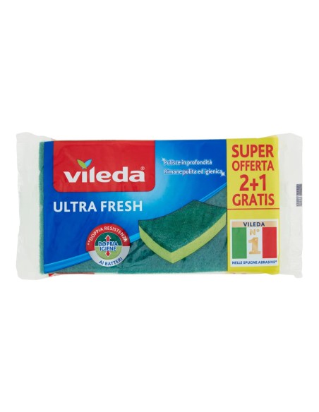 offerta Vileda Ultra Fresh Spugne Abrasive 3 Pezzi