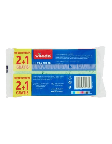 offerta Vileda Ultra Fresh Spugne Abrasive 3 Pezzi