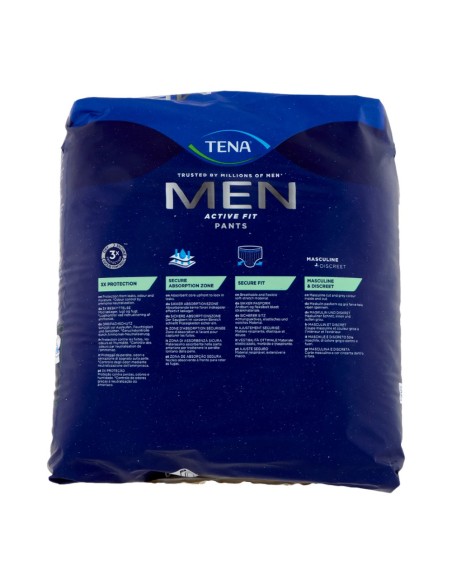 offerta Tena Men Active Fit Pants Normal S/M Colore Grigio 9 Pz
