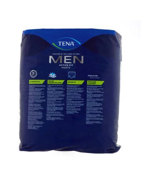 offerta Tena Men Active Fit Pants Plus Taglia L/XL Colore Blu Navy 8 Pz